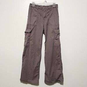 So Juniors Wide Leg Cargo Pants M Purple Soft Grunge Skater Streetwear Y2K Indie